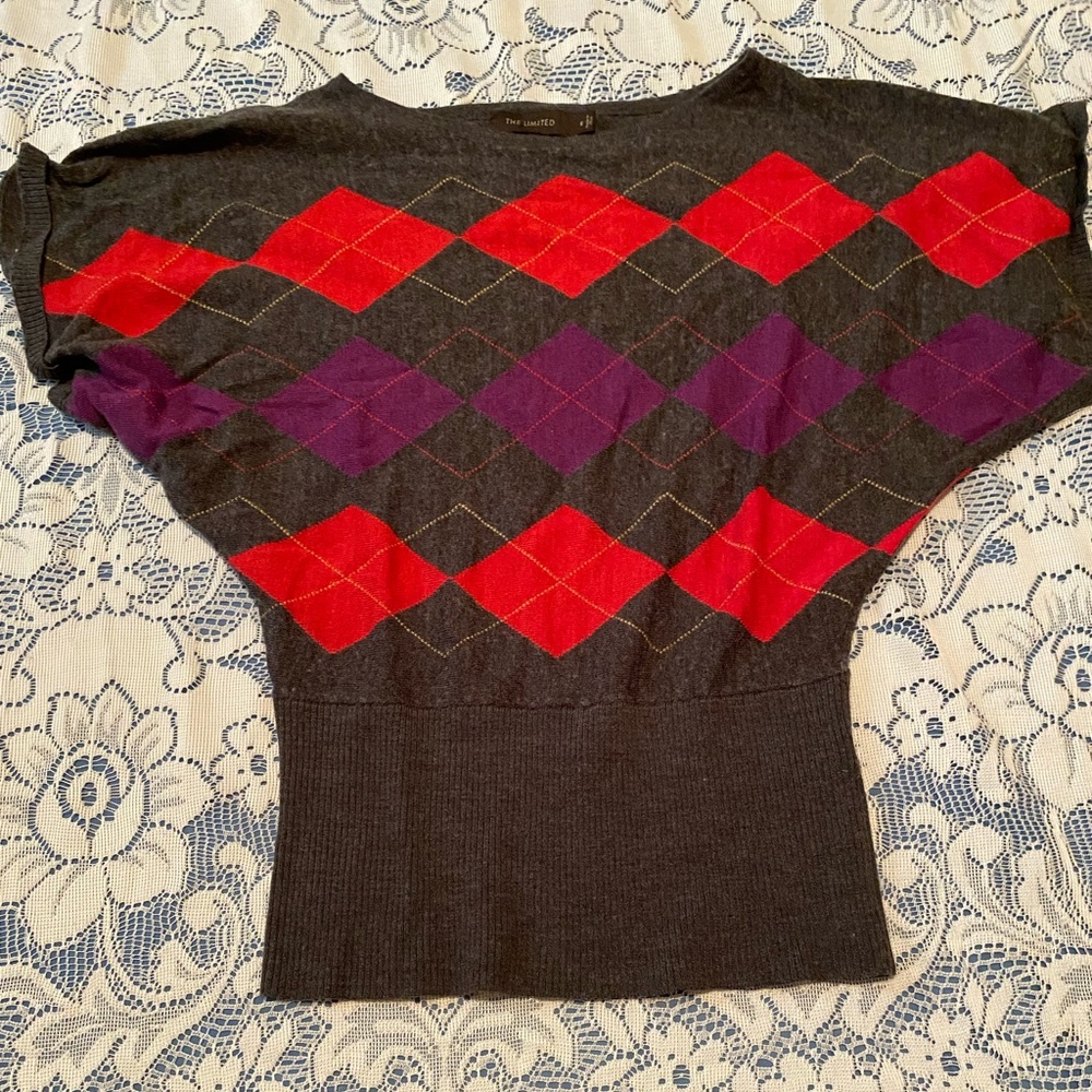 Short sleeve dolman sweater